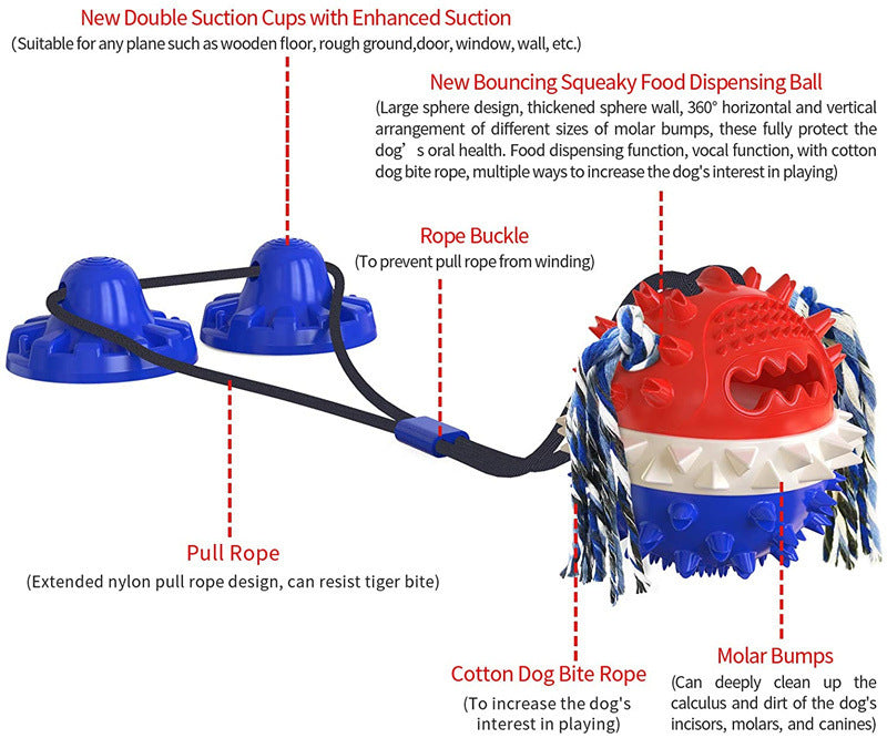 Chew Dog Toy Suction Cup