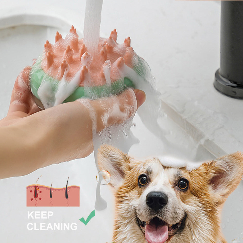Foaming comb for bathing pets