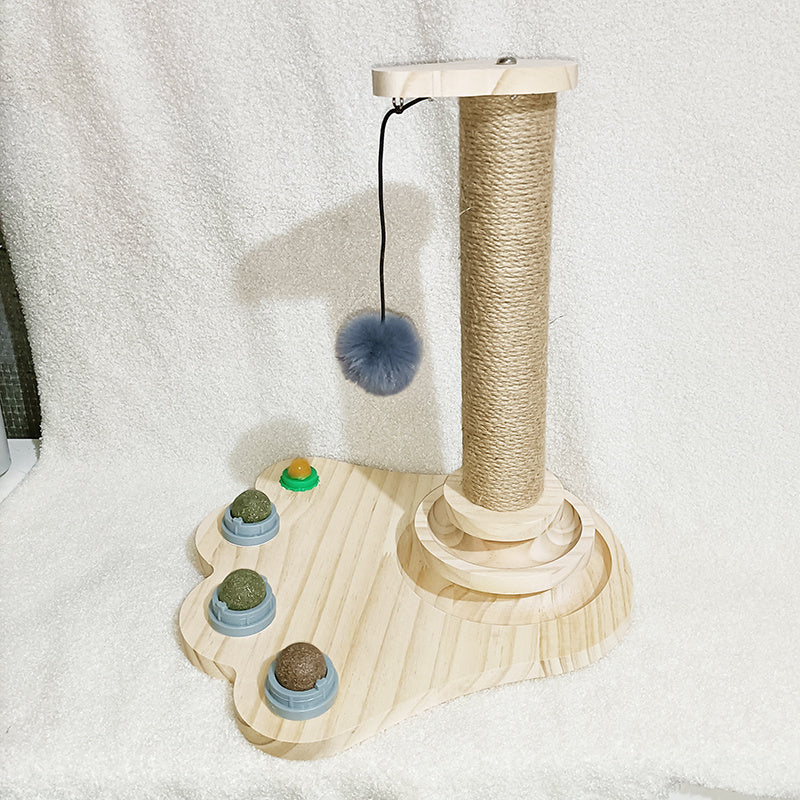 Cat Toys From Solid Wood Cat Turntable Bite-resistant