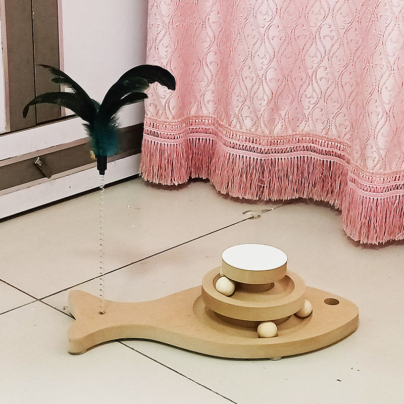 Cat Toys From Solid Wood Cat Turntable Bite-resistant