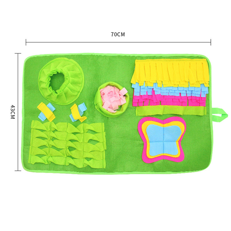 Toy mat to find food for pets to increase IQ