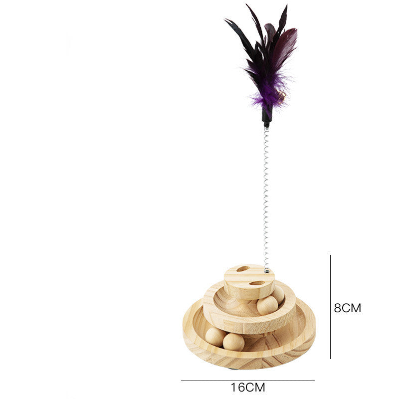 Cat Toys From Solid Wood Cat Turntable Bite-resistant