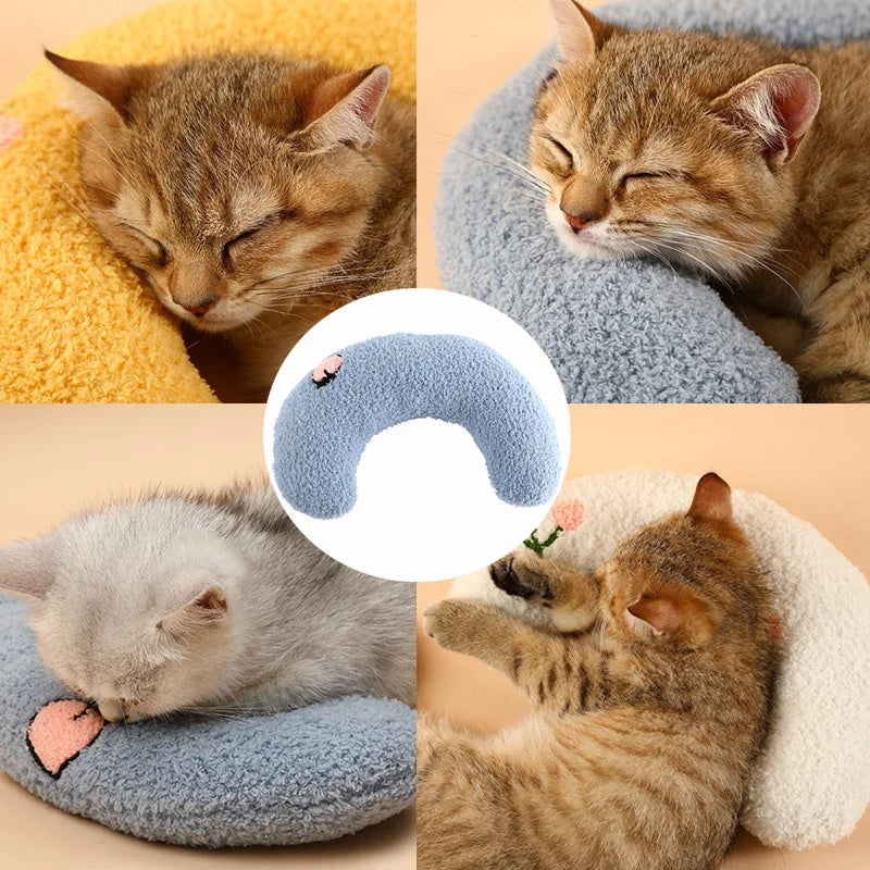 Fashionable U-Shaped Neck Protector & Headrest Cat Pillow