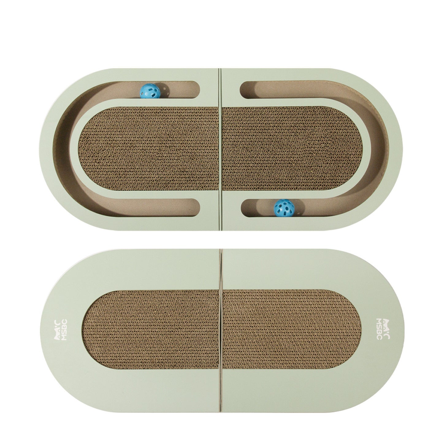 Foldable cat rollerball toy