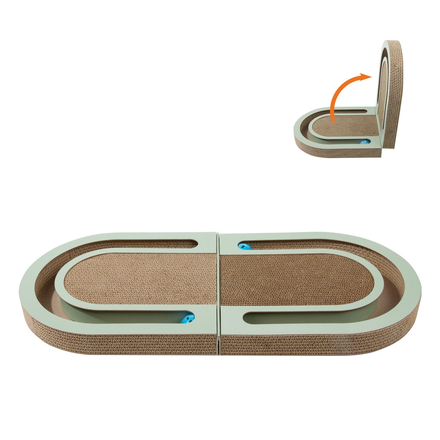 Foldable cat rollerball toy