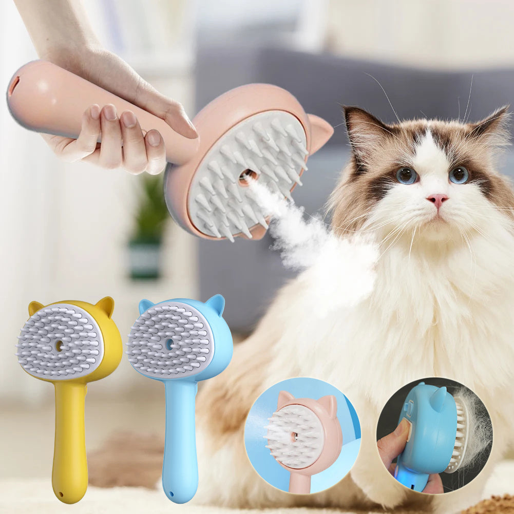Multifunctional Rechargeable Mist Brush for Cat & Dog Grooming
