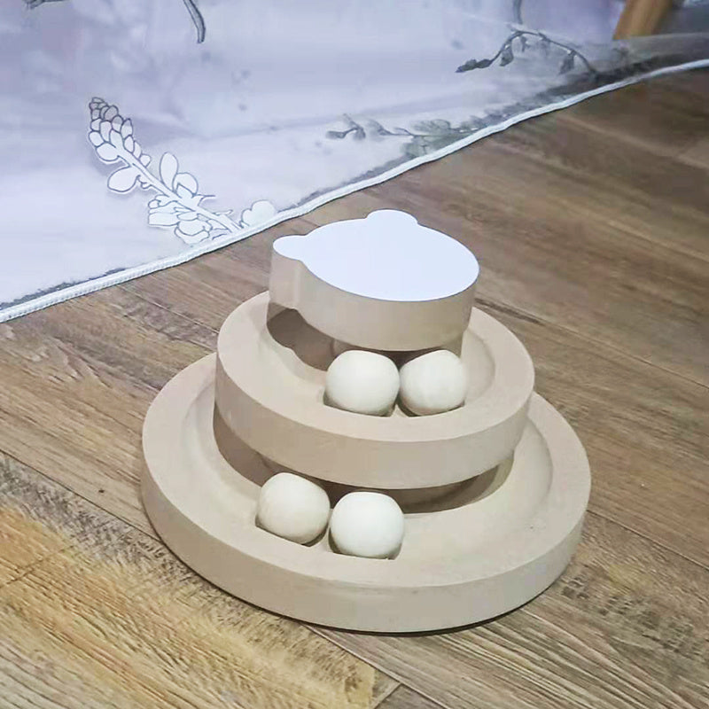 Cat Toys From Solid Wood Cat Turntable Bite-resistant