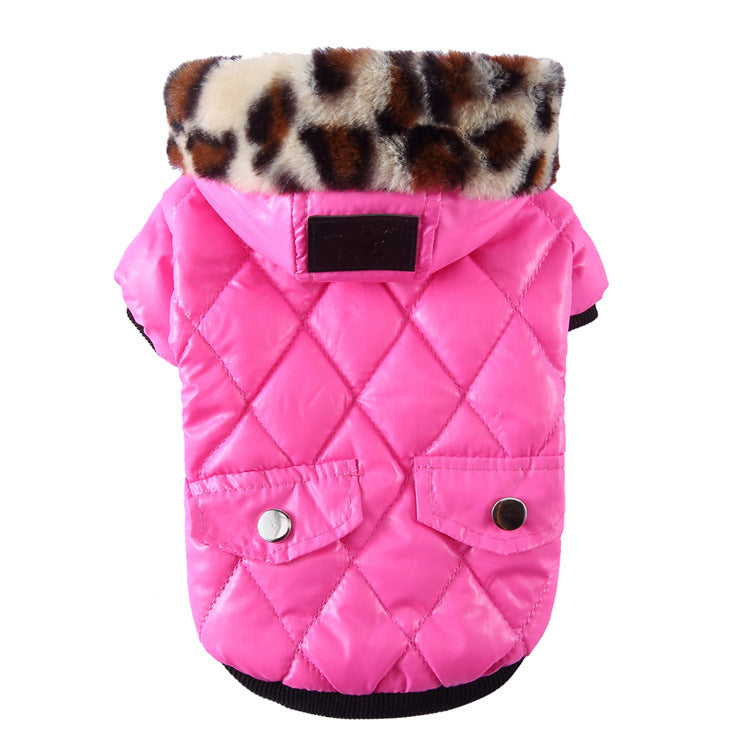 Winter Fur Collar Dog Coat