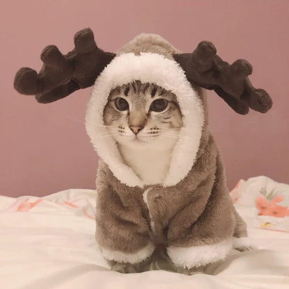 Funny reindeer-shaped coat for pets