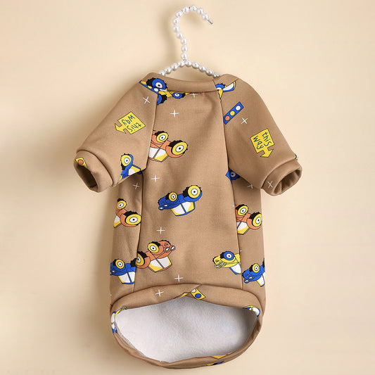 Sweatshirt printed car for pets