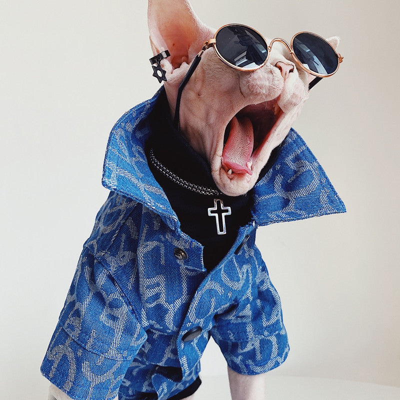 Denim Jacket Trendy Pet