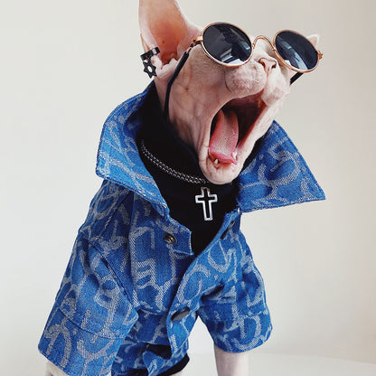 Denim Jacket Trendy Pet