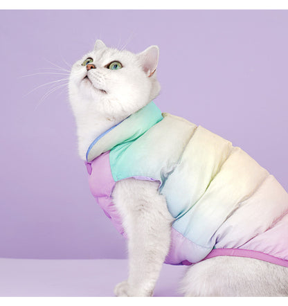 Colorful Pet Vest | Warm Winter Fashion Top for Cats & Dogs