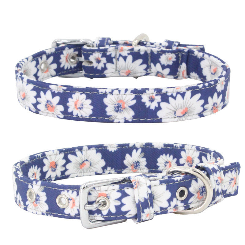 Pet Collar Double Layer Colorful Fabric