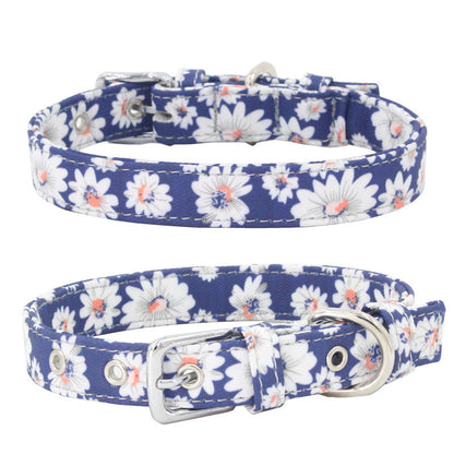 Pet Collar Double Layer Colorful Fabric