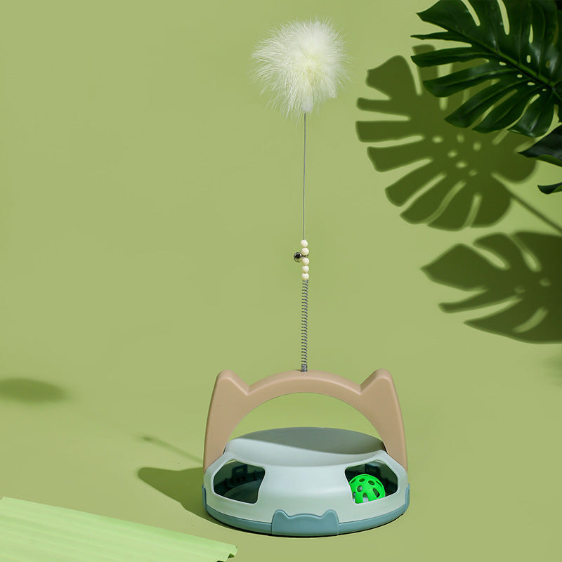 Durable Chew-Resistant Cat Toy with Tickler for Endless Fun