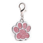 Zinc alloy custom glitter foot paw dog tag