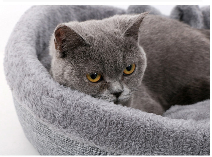 Heart-Shaped Cozy Cat Bed | Soft Warm Cushion for Pets