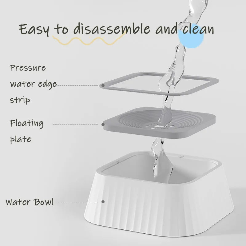 Portable Splash-Free Pet Water Bowl | Spill-Proof Dog & Cat Drinkware