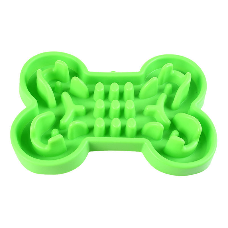 Bone-shaped silicone dog bowl