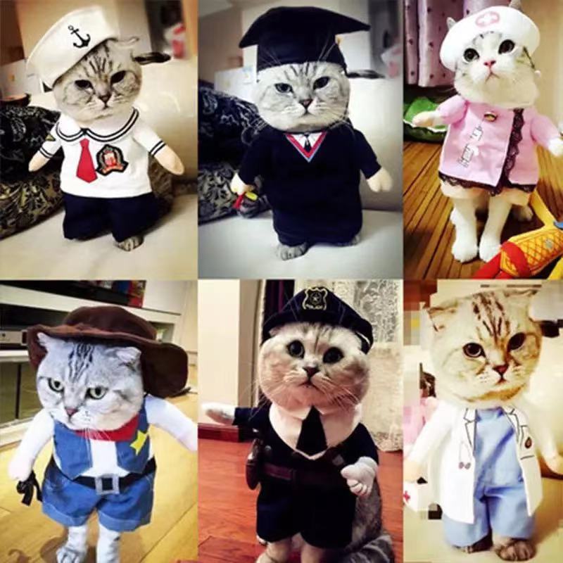 Funny Cat Dog Clothes Cosplay Role playing Suit