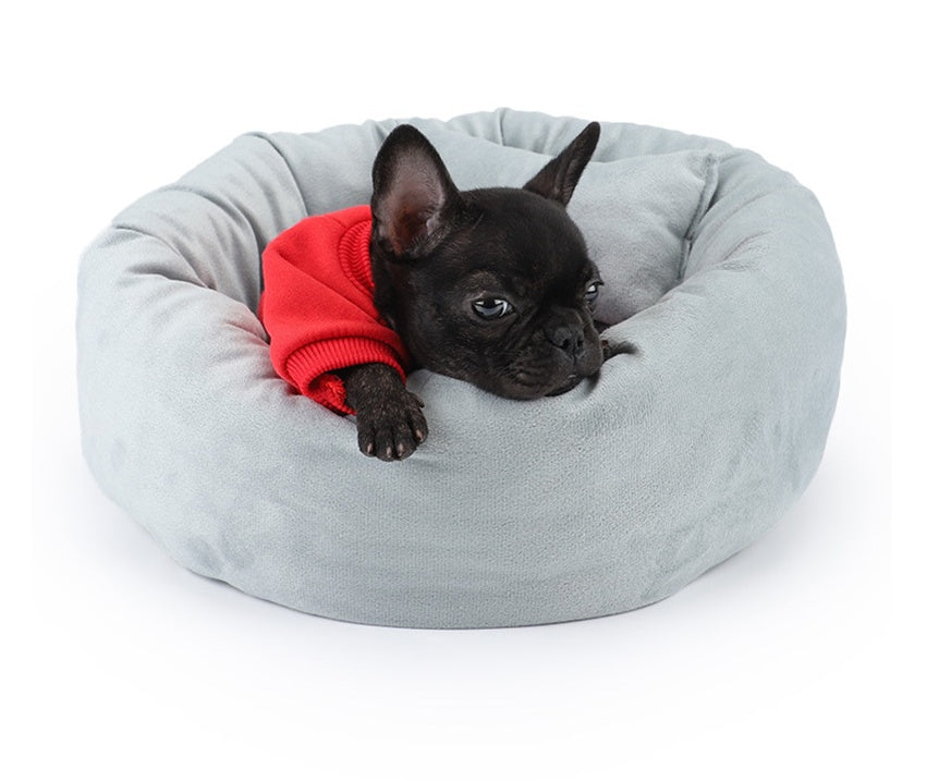 Super Soft Egg Tart Pet Bed - Warm Winter Nest for Cats and Dogs