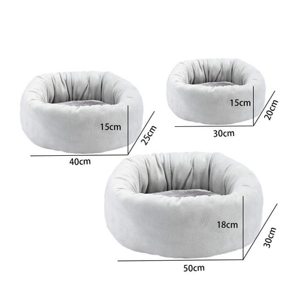 Super Soft Egg Tart Pet Bed - Warm Winter Nest for Cats and Dogs