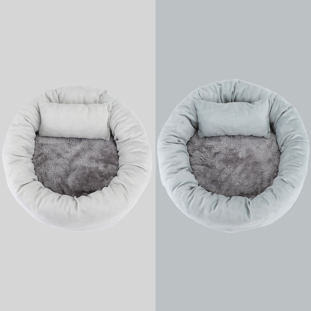 Super Soft Egg Tart Pet Bed - Warm Winter Nest for Cats and Dogs