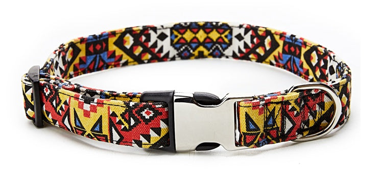 Brocade printed collar for pets