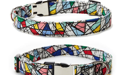 Brocade printed collar for pets