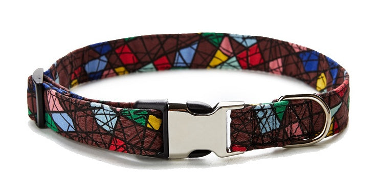 Brocade printed collar for pets