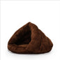 Arctic Velvet Triangle Pet Bed - Warm