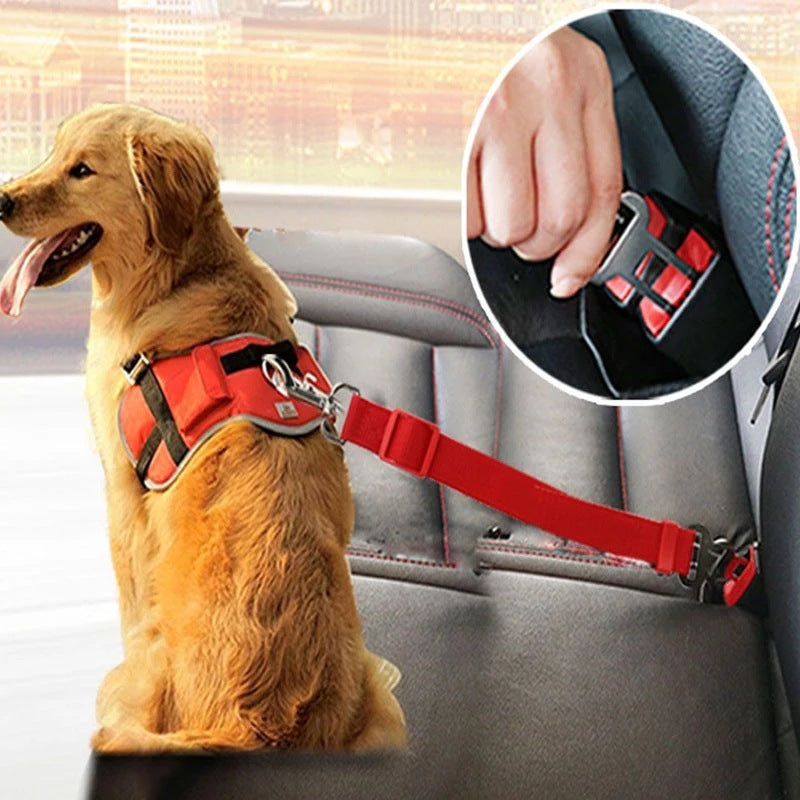 Adjustable Pet Car Seat Belt | Dog & Cat Safety Harness Clip
