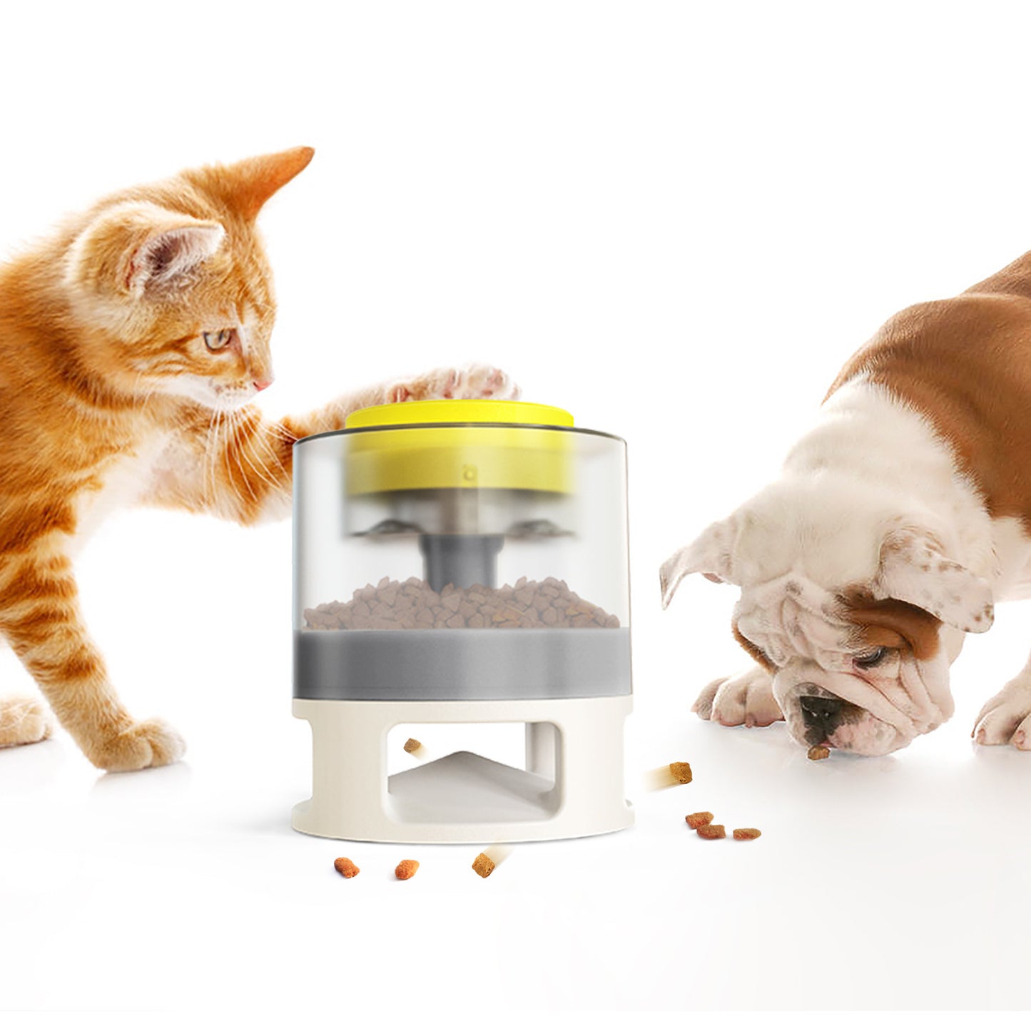 Toy with integrated pet food
