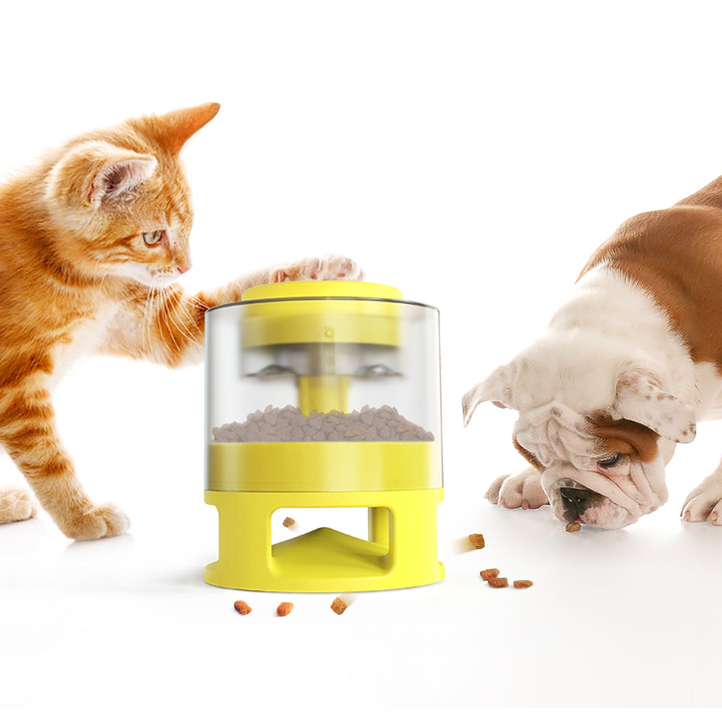 Toy with integrated pet food