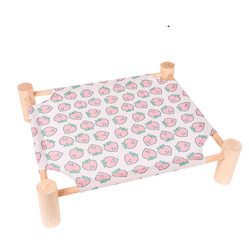 Washable Wooden Pet Bed for Cats & Small Dogs