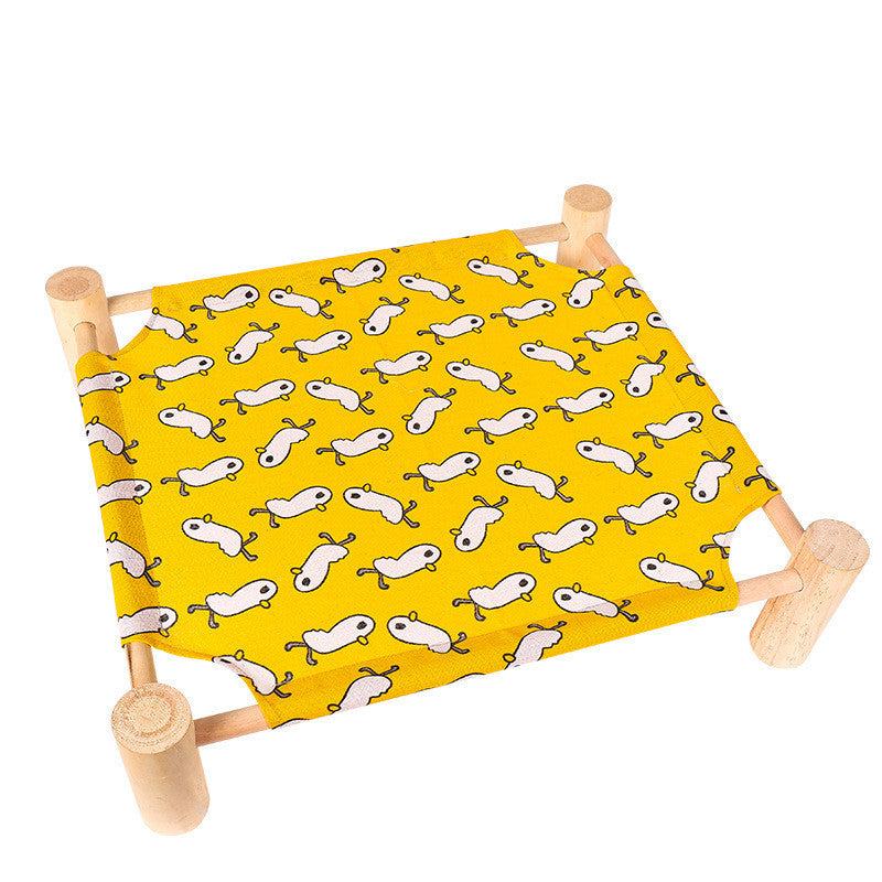 Washable Wooden Pet Bed for Cats & Small Dogs
