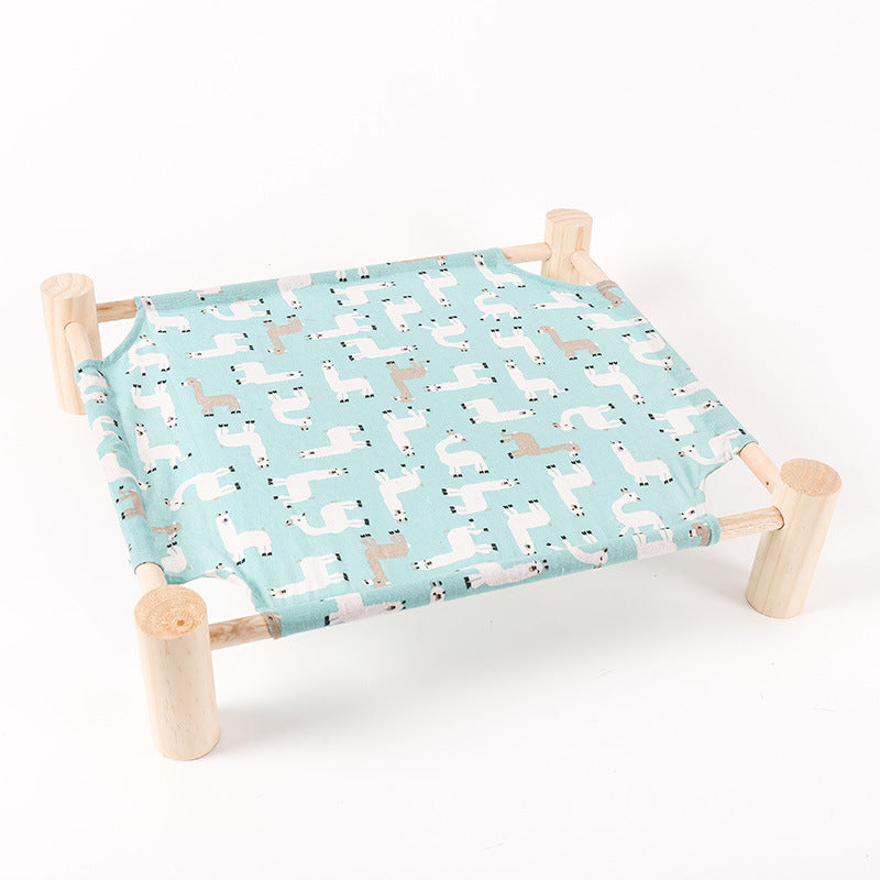 Washable Wooden Pet Bed for Cats & Small Dogs