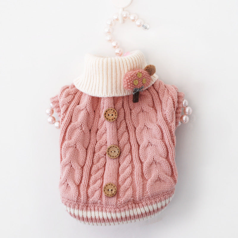 Classic Knitted Pet Sweater | Warm Winter Dog & Cat Jacket