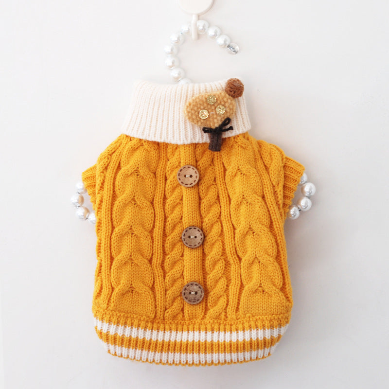 Classic Knitted Pet Sweater | Warm Winter Dog & Cat Jacket