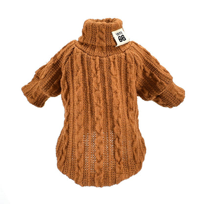 Warm long-sleeve cotton shirt with collar