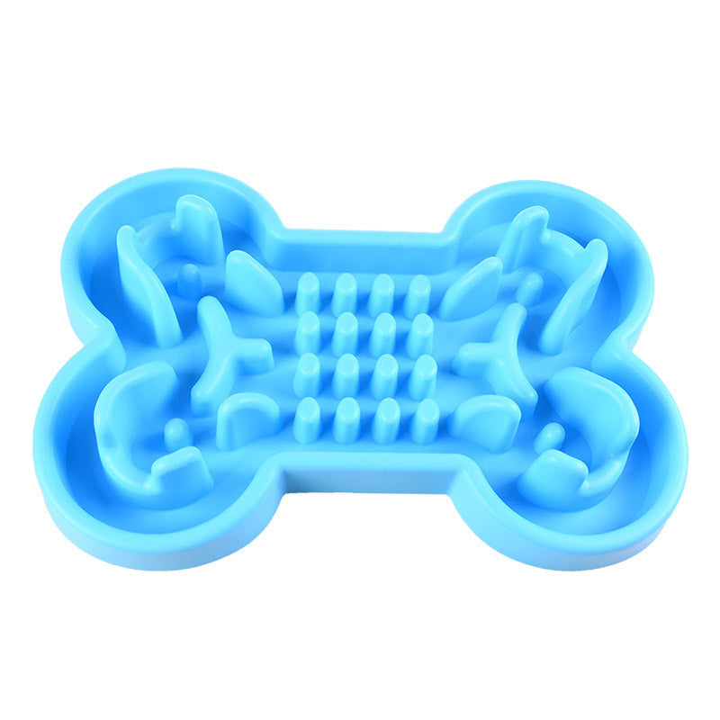 Bone-shaped silicone dog bowl