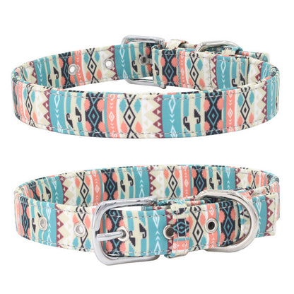 Pet Collar Double Layer Colorful Fabric
