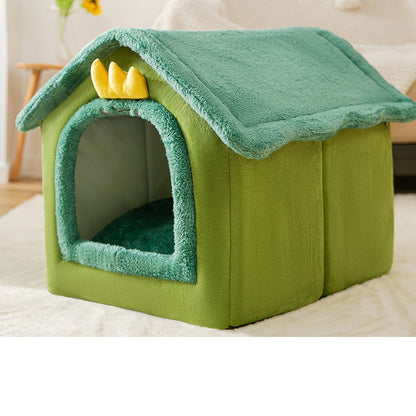 Warm Foldable Dog House - Winter Pet Bed & Cat Sofa