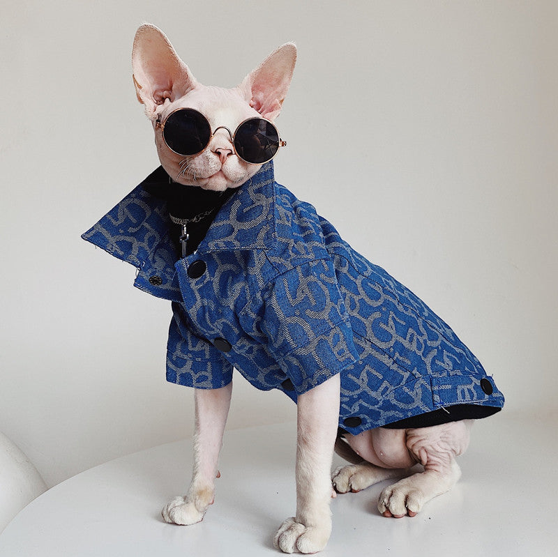 Denim Jacket Trendy Pet