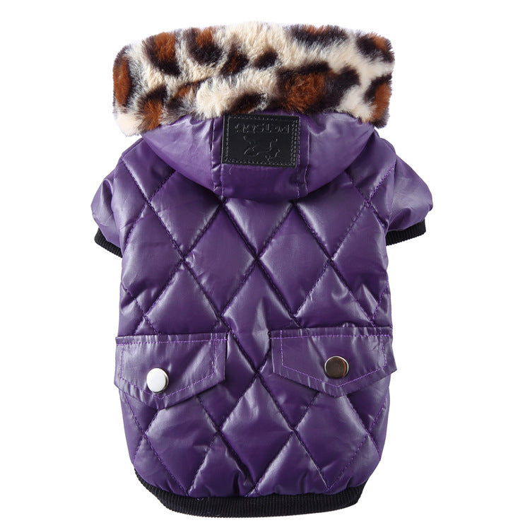Winter Fur Collar Dog Coat