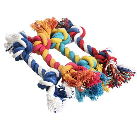 Bite-Resistant Dog Rope Toy | Durable Double Knot & Colorful