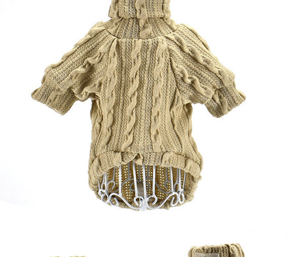 Warm long-sleeve cotton shirt with collar