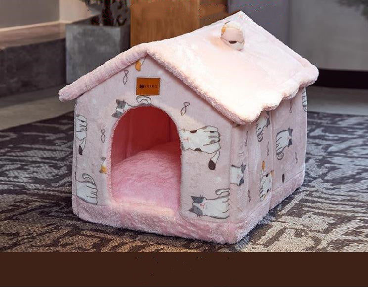 Warm Foldable Dog House - Winter Pet Bed & Cat Sofa