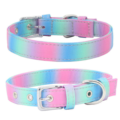 Pet Collar Double Layer Colorful Fabric
